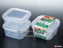 Bộ 2 hộp nhựa đựng thực phẩm 650ml Nakaya Nhật