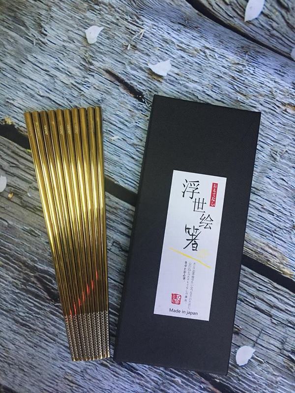 Set đũa inox 304 đặc ruột sản xuất tại Nhật Bản