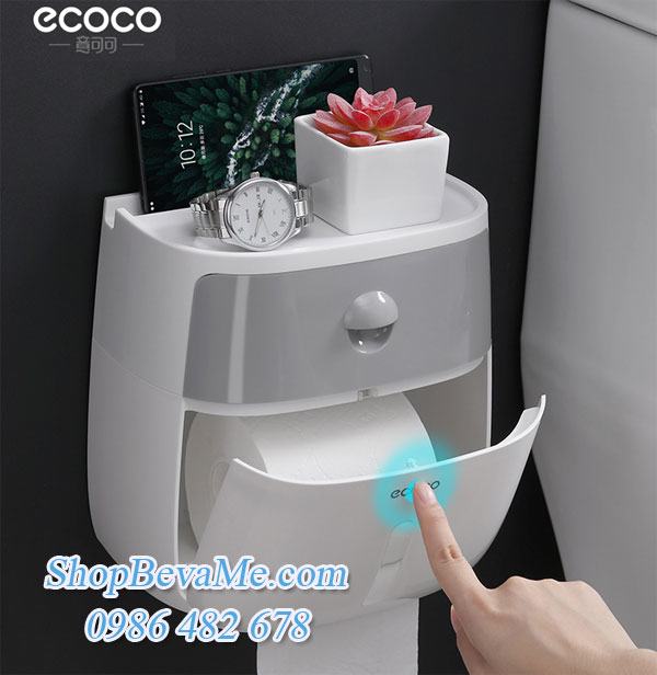 Hộp đựng giấy cuộn vệ sinh có ngăn kéo Ecoco 1804