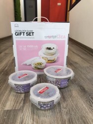 Bộ 3 hộp thủy tinh tròn LocknLock 