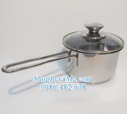 Nồi bột inox 3 đáy vung kính FIVESTAR 16cm