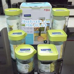 Bộ 6 lọ đựng đa năng Glasslock IG805