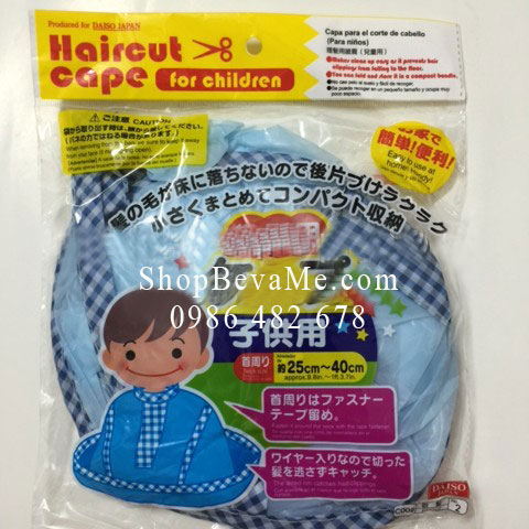 Áo choàng cắt tóc cho bé hàng xuất Nhật